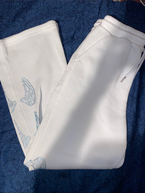 Jolie & Joy by FCT With Love Pants - Jolie and Joy Jogger Sweatpants with Light Blue Butterfly Accents